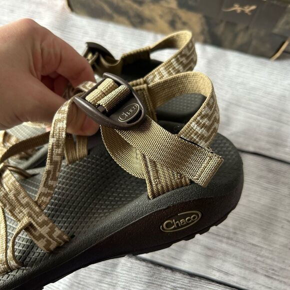 NIB Chaco Z Cloud X2 Kelp Knit tan and white sandals size 6 - Picture 3 of 8